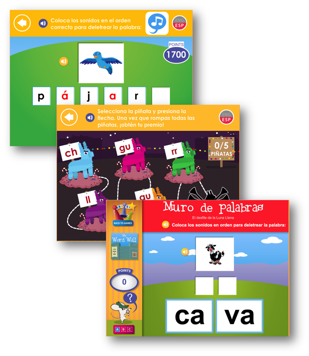Hundreds of Spanish Phonics Games in Footsteps2Brilliance